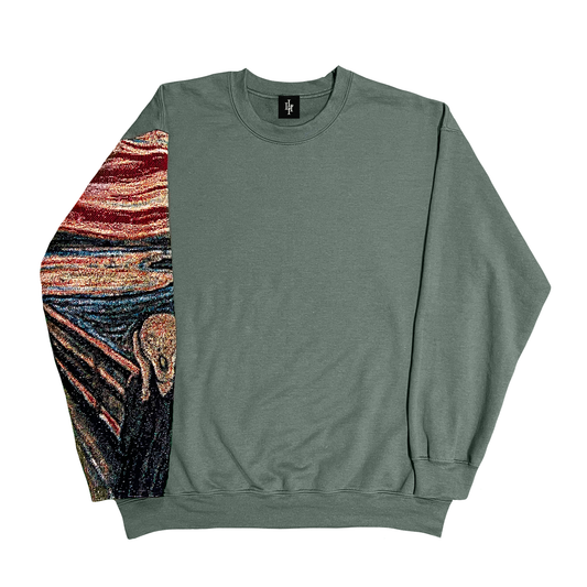 "THE SCREAM" TAPESTRY SLEEVE SWEATSHIRT/HOODIE