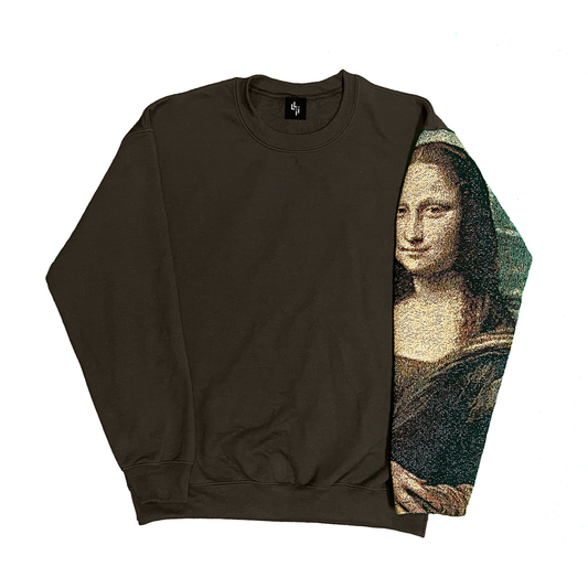 MONA LISA TAPESTRY SLEEVE SWEATSHIRT/HOODIE